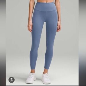 lululemon Wunder Train High-Rise Leggings 25” size 8 - oasis blue